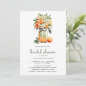 Invitation Citronnade Citrus Orange Pot Mason pour Enterremen (Debout devant)
