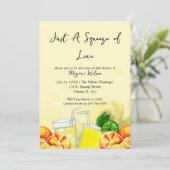 Invitation Citronnade Squeeze of Love Citron Thème de Mariage (Debout devant)