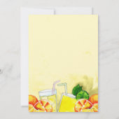 Invitation Citronnade Squeeze of Love Citron Thème de Mariage (Dos)