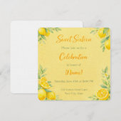 Invitation "Citronnée" pour un Sweet 16  (Devant / Derrière)