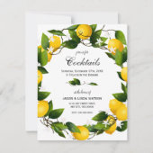 Invitation Citrons agrumes Fruit Botanique (Devant)