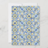 Invitation Citrons Amalfi Positano Fête des mariées italienne (Dos)