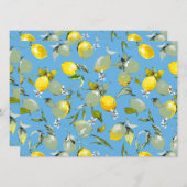 Invitation citrons aquarelle 27 (Devant / Derrière)