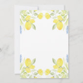 Invitation Citrons aquarelle Mariage (Dos)