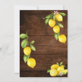 Invitation Citrons aquarelle Nous nous sommes mariés sur bois (Dos)