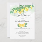 Invitation Citrons Citrons Laver la Fête des mariées fraîche (Devant)