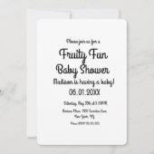 Invitation Citrons Colorés Fruité Baby Shower Gras (Devant)