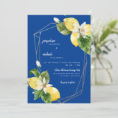 Invitation Citrons colorés méditerranéens modernes (Debout devant)