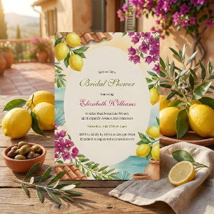 Invitation Citrons d'Amalfi Mariage Côtier Italien d'Été