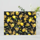 Invitation citrons d'aquarelle 30 (Debout devant)