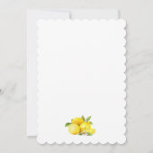 Invitation Citrons d'aquarelle et Mariage de verdure (Dos)
