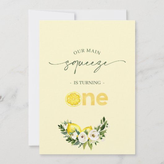 Invitation Citrons d'Arc Moderne Notre Squeeze Principal 1er  (Dos)