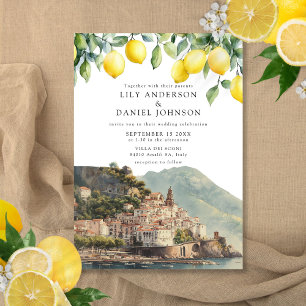 Invitation Citrons de la Côte d'Amalfi Mariage Italien