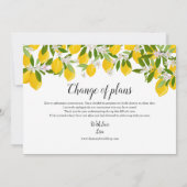 Invitation Citrons de Mariage Moderne Changer la Date (Dos)