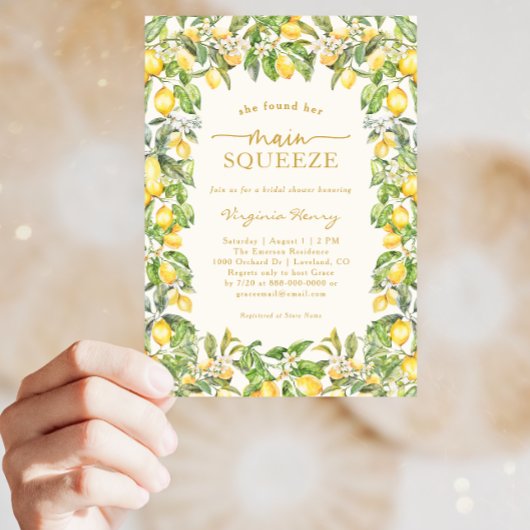 Invitation Citrons de taille principale