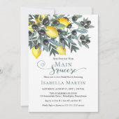 Invitation Citrons de taille principale | Fête des mariées Ol (Devant)