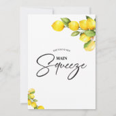 Invitation Citrons Elle A Trouvé Sa Fête des mariées De Squee (Dos)