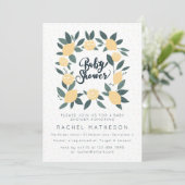 Invitation Citrons et baby shower de feuillage (Debout devant)