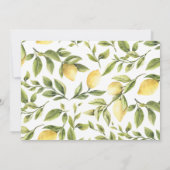 Invitation Citrons et feuillage mariage botanique (Dos)