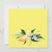 Invitation Citrons et feuilles de fleurs (Dos)