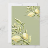 Invitation Citrons et mariage botanique feuille (Dos)