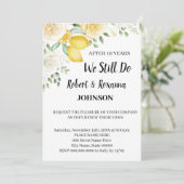 Invitation Citrons et Rose - Anniversaire Mariage Renouvellem (Debout devant)