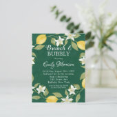 Invitation Citrons et verdure Aquarelle Brunch & Bubbly (Debout devant)