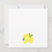 Invitation Citrons Fête des mariées aux agrumes tropicaux (Dos)