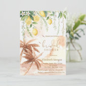 Invitation Citrons Fleuris Palmiers Rustiques Enterrement de  (Debout devant)