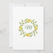 Invitation Citrons Fleuris Verdure Serez-Vous Ma Femme D'Accu (Dos)