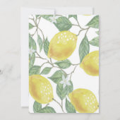 Invitation Citrons Fleurs Aquarelle Mignons (Dos)