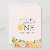 Invitation Citrons Floraux Orange Little Sweet Un Baby shower (Dos)