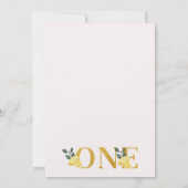 Invitation Citrons floraux roses Notre Squeeze Principal 1er (Dos)