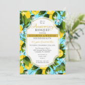 Invitation Citrons Fruit Citron Floral | Mariage Anniversaire (Debout devant)