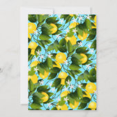 Invitation Citrons Fruit Citron Floral | Mariage Anniversaire (Dos)