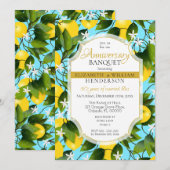 Invitation Citrons Fruit Citron Floral | Mariage Anniversaire (Devant / Derrière)