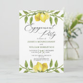 Invitation Citrons Green Blossom Engagement Party (Debout devant)