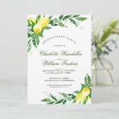 Invitation Citrons Green Blossom Engagement Party (Debout devant)