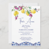 Invitation Citrons italiens bougainvilliers agrumes douche de (Devant)