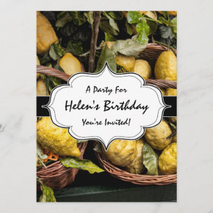 Invitation Citrons italiens élégants dans un panier