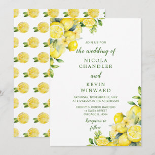 Invitation Citrons italiens Mariage de verdure