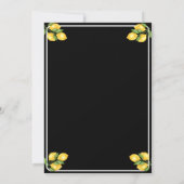 Invitation  Citrons jaunes Crabe rouge Fête Lowcountry (Dos)