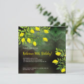 Invitation Citrons jaunes et branches (Debout devant)