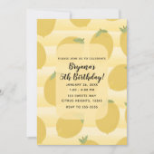 Invitation Citrons Jaunes Fruits d'Été Fête d'Anniversaire Lu (Devant)