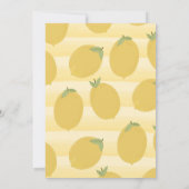 Invitation Citrons Jaunes Fruits d'Été Fête d'Anniversaire Lu (Dos)