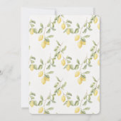 Invitation Citrons Jaunes Fruits Mariage (Dos)