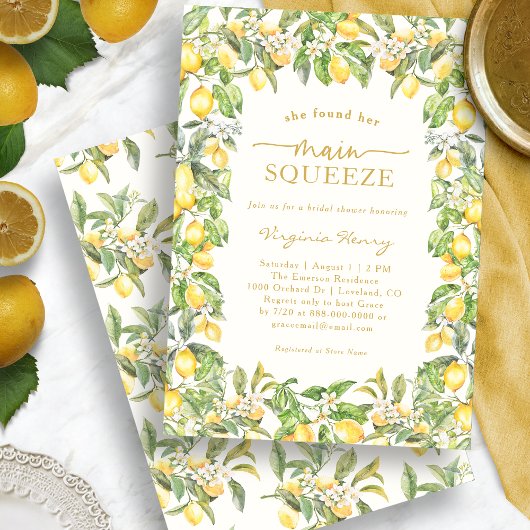 Invitation Citrons Main Squeeze