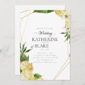 Invitation Citrons méditerranéens Mariage Tropical II (Devant / Derrière)