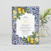 Invitation Citrons méditerranéens Portugais Mariage (Debout devant)