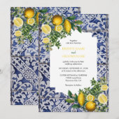 Invitation Citrons méditerranéens Portugais Mariage (Devant / Derrière)